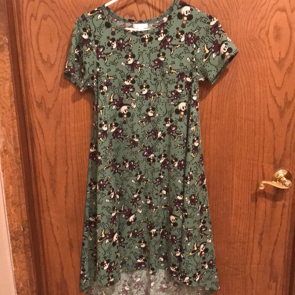 LuLaRoe Carly Disney dress size XXS. Minnie Mouse pattern.